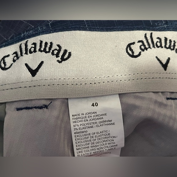 Callaway Blue Flat Front Golf Shorts - Picture 9 of 9